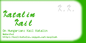 katalin kail business card